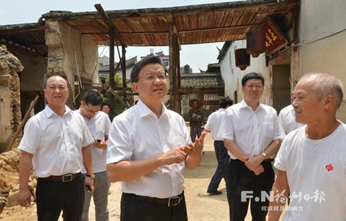 倪岳峰尤猛軍赴永泰閩清檢查災后恢復重建工作
