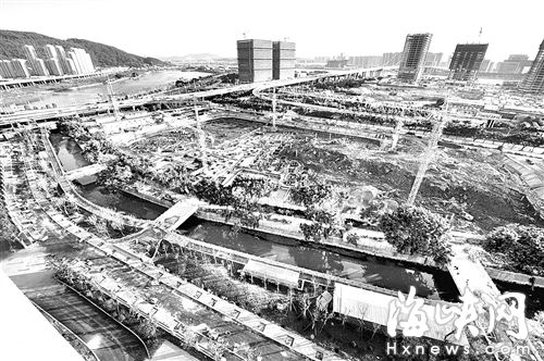 光明港二支河已初具規模