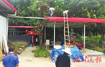臺江城管拆除　光明港公園新增違建
