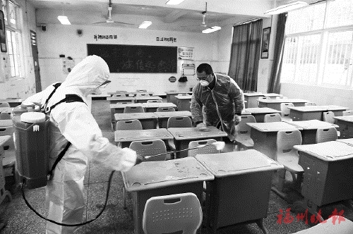 福州十五中開(kāi)展返校復(fù)課疫情防控演練