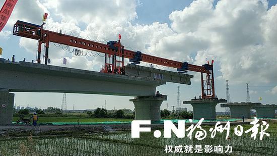 福平鐵路進入架梁鋪軌階段。